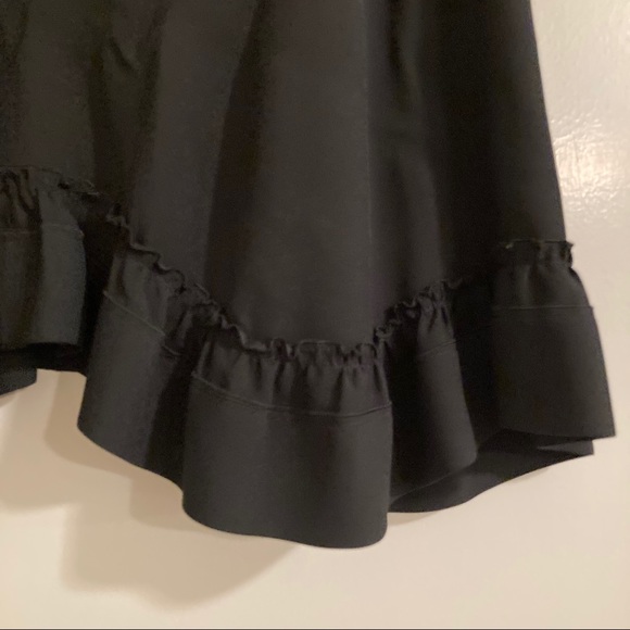 Chloe Black Midi Knee Length Ruffle Skirt L 10 - Picture 6 of 9